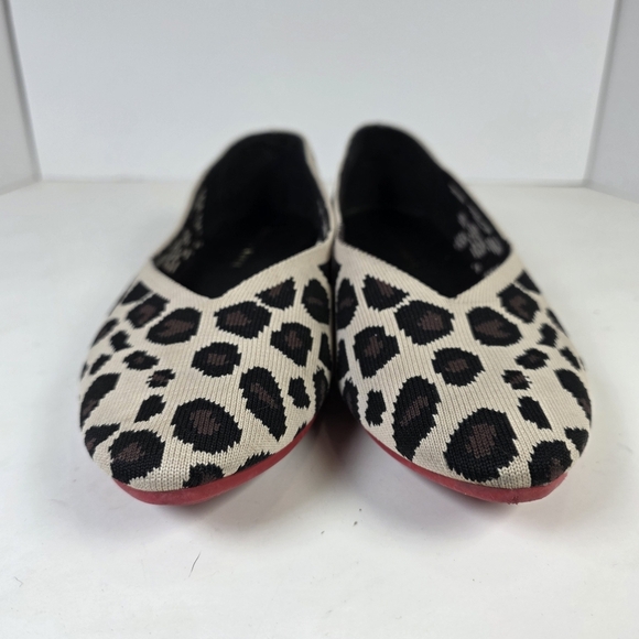 Kelly & Katie Leopard Print Ballet Flats with Red Sole - Picture 5 of 11